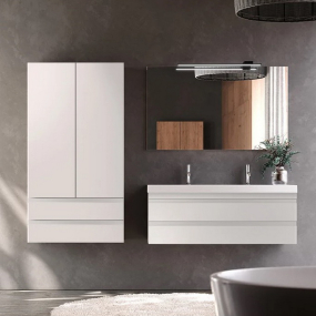 Тумба с раковиной Kolpa-San Naomi OUN 120 WH, 120х45, подвесная, белая