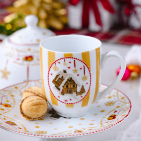 Кружка Christmas Love 400 мл, бежевая