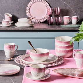 Набор чашек для капучино с блюдцами Edge Shade 260 мл, 8 предметов