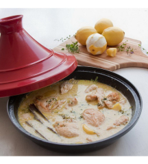 Тажин Staub Specials 28 см, вишневый/черный