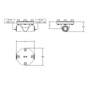 Внутренняя часть Gessi Parti Incasso 33629.031 смесителя