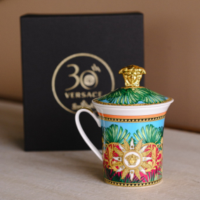 Кружка с крышкой Versace Jungle Animalier 350 мл