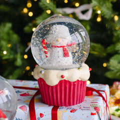 Снежный шар "Снеговик" 15 см