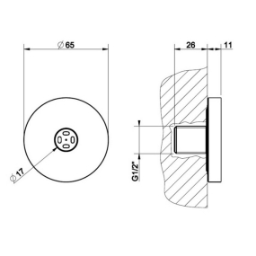 Форсунка для душа Gessi Oxygene 32977.299, черный матовый
