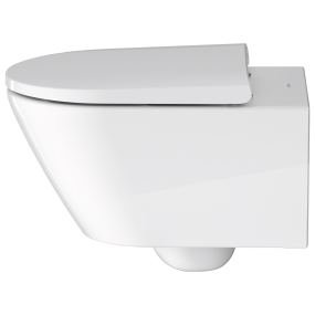 Унитаз подвесной Duravit D-Neo 54x37, WonderGliss, с сиденьем