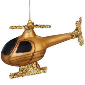 Елочная игрушка "Вертолет" 8,5 см
