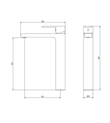 Смеситель для раковины iB Rubinetti WhyNot WN202NP, черный матовый