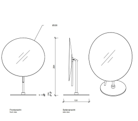 Зеркало  Decor Walther Mirrors 20х15х30 0122560, черное матовое