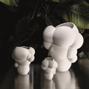 Ваза Skum 14 см, белая матовая