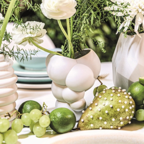 Ваза Skum 14 см, белая матовая