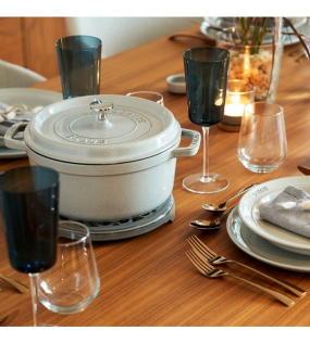 Кокот круглый La Cocotte 26 см / 5,2 л, цвет белый трюфель