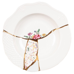 Тарелка глубокая Seletti Kintsugi 22 см, декор 3