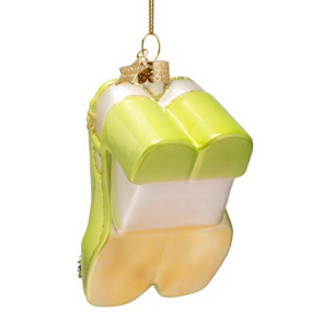 Елочная игрушка "Туфли зеленые" 10 см
