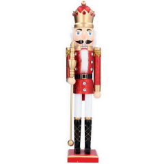 Фигурка "Щелкунчик с посохом" 61 см, цвет красный/белый/золотой