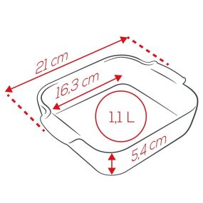 Форма для запекания квадратная Appolia 21х21 см, цвет графит
