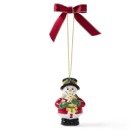 Елочная игрушка Spode Christmas Tree Ornaments "Снеговик с мороженым" 9 см