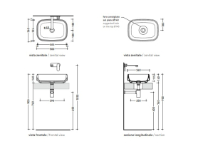 Раковина накладная Flaminia Flag 50х36 FG50APET, Petrolio