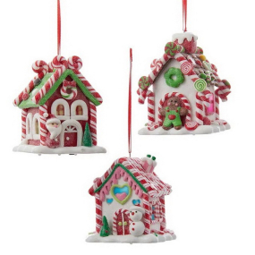 Игрушка на елку "Домик из сладостей" 9 см, в ассортименте