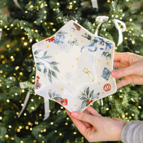 Блюдо-звезда Christmas songs 24 см