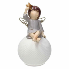 Фигурка с подсветкой "Ангел на шаре" 15 см