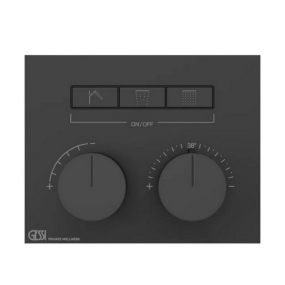 Внешняя часть Gessi HI-FI 63006.299 смесителя термостатического, черный матовый