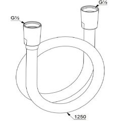 Шланг для душа Kludi Universale 61071N0-00, пластиковый, золото матовое