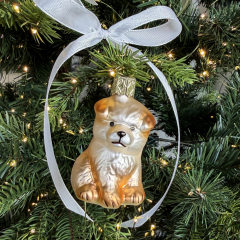 Елочная игрушка "Щенок чау-чау" 7 см