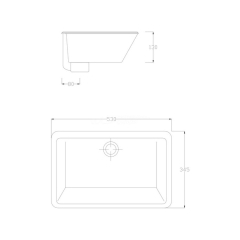 Раковина Artceram Gea 53х35, встраиваемая снизу, белая