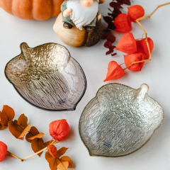 Блюдо "Желудь" 21х15 см, цвет дымчатый