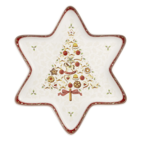 Блюдо-звезда "Новогодняя елка" Winter Bakery Delight 37,5х33 см