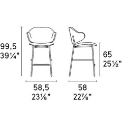 Стул полубарный Calligaris Holly CS2038, Hemp