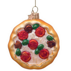 Елочная игрушка "Пицца" 8 см