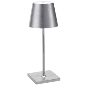 Лампа настольная Zafferano Poldina Pro Mini 30 см, цвет серебро
