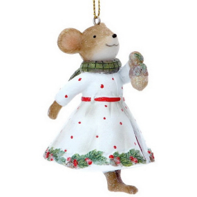 Елочная игрушка "Миссис Мышь" 8,5 см