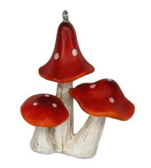 Елочная игрушка "Мухомор тройной" 6 см