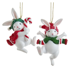 Елочная игрушка "Зимний кролик" 8,9 см, в ассортименте Елочная игрушка "Зимний кролик" 8,9 см, в ассортименте