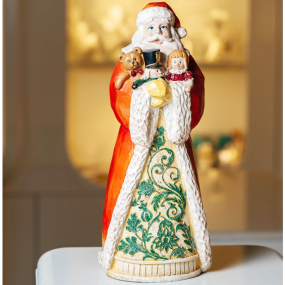 Фигурка рождественская "Санта с игрушками" 30 см