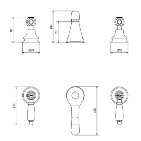 Смеситель для раковины iB Rubinetti Hermes Elle HL392CC_2, хром