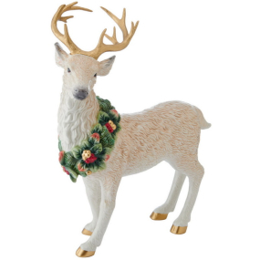 Фигурка "Олень в рождественском венке" 33,5х43 см