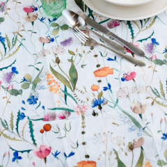 Скатерть круглая Textile Flora 170 см, белая