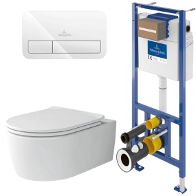 Комплект Villeroy & Boch унитаза Soul c инсталляцией ViConnect Pro S, белый