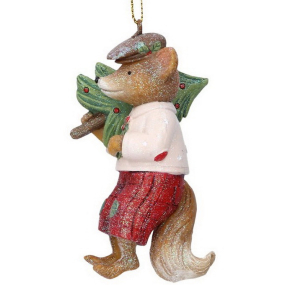 Елочная игрушка "Мистер Лис" 8,5 см