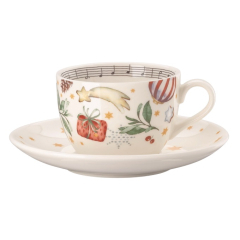 Чашка для капучино с блюдцем Christmas songs 220 мл