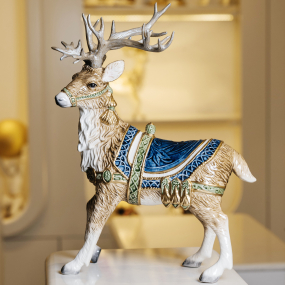 Фигурка "Олень с посеребренными рогами" 40 см