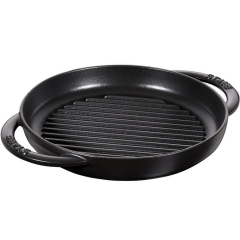 Сковорода-гриль круглая с двумя ручками Grills 22 см, черная
