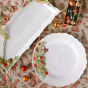 Тарелка столовая Coroa De Natal 29,5 см, белая