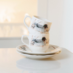 Набор чашек для эспрессо с блюдцами Sologne 85 мл, 4 предмета