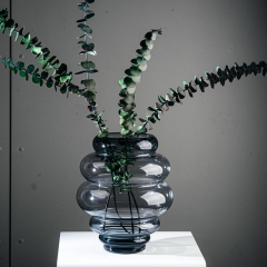 Ваза Glass Design Atmosphere 25 см, серая