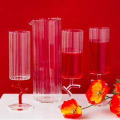 Бокал для шампанского Amaranta 200 мл, красная ножка