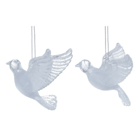 Елочная игрушка "Летящий голубь" 15 см, в ассортименте